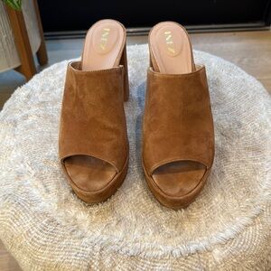 Women's Brown Suede Mules